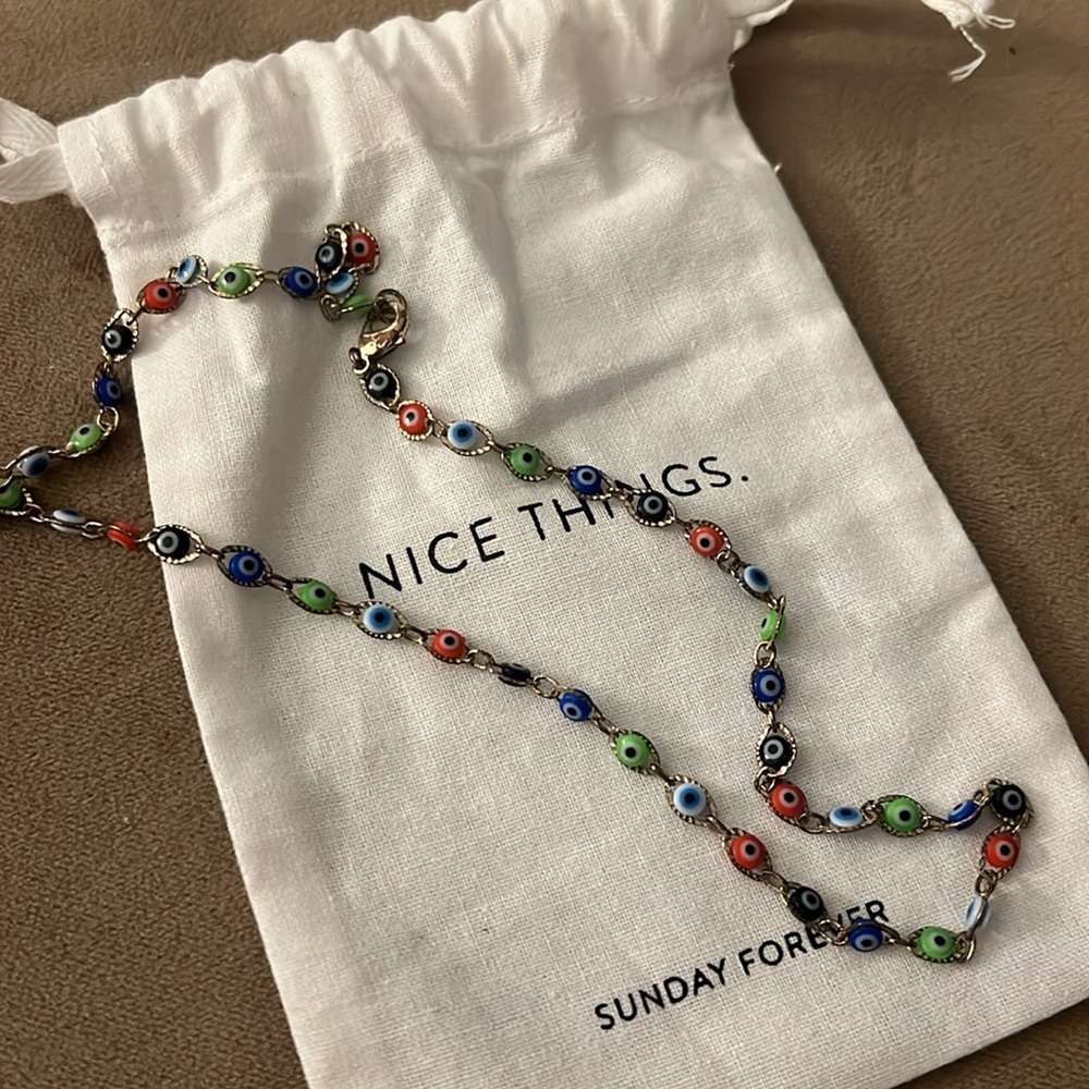 Sunday Forever evil eye layering necklace